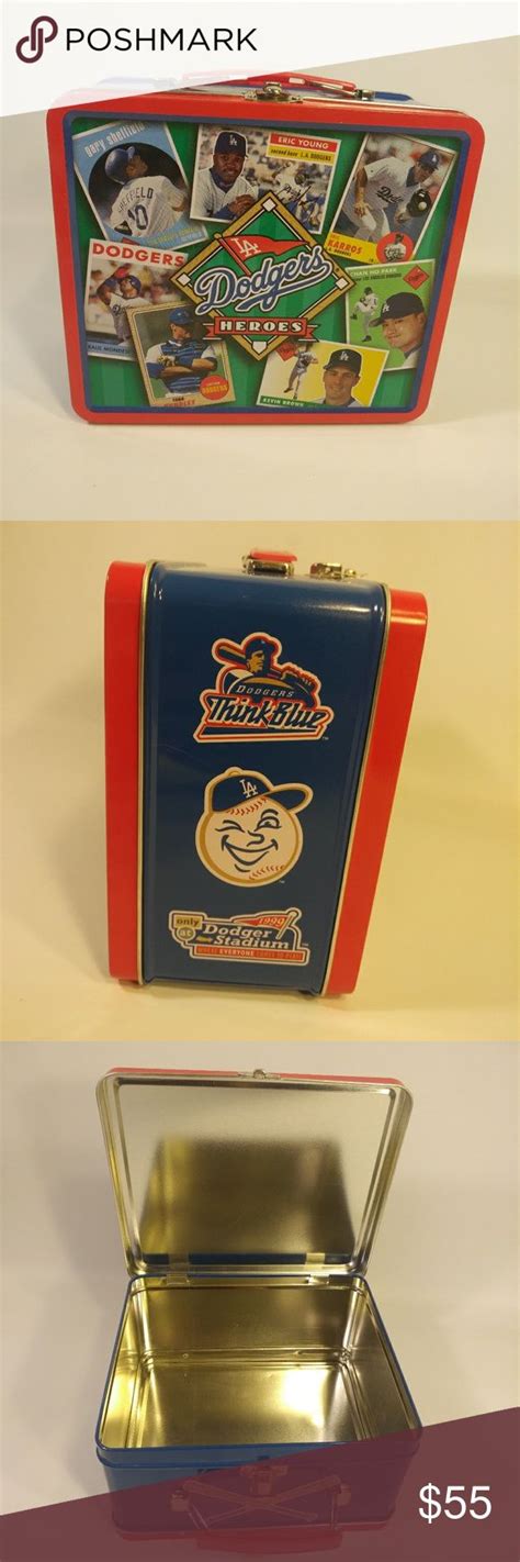 dodgers metal lunch box|Dodgers Vintage Metal Lunch Box .